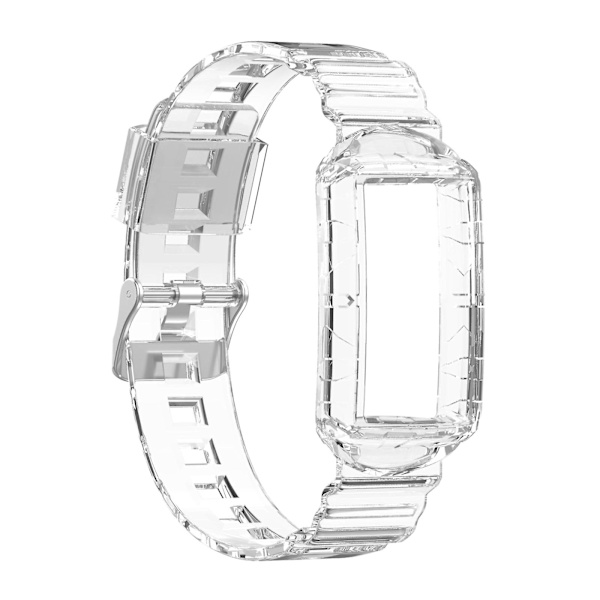 Silikon One Body Armor klockarmband för Fitbit Charge 4 Transparent