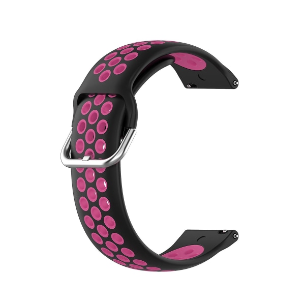 20 mm silikone urrem til Garmin Venu Sq Black Rose Red