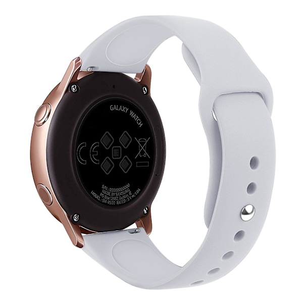 Til Samsung Galaxy Watch Active2 Bluetooth-version 40mm Smart Watch Solid Color Silikonurrem Grey