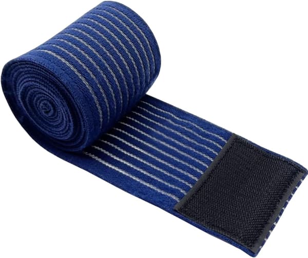 Elastiskt knäskydd kompressionsbandage, 180cm x 7.5cm (Marinblå)