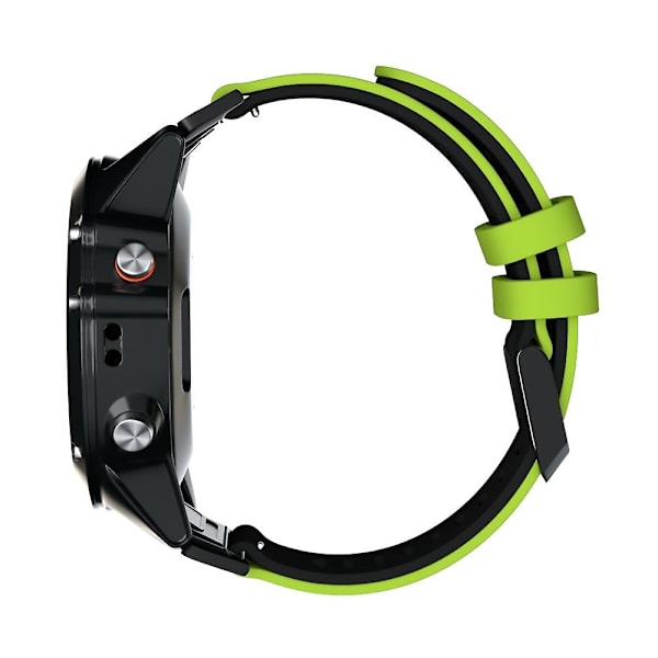 Til Garmin Fenix 6X silikone urrem Lime Green Black