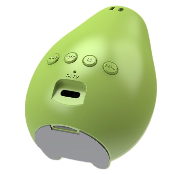 Wekity Mini trådløs grønn høyttaler, utendørs bærbar basshøyttaler, med snor, støtte FM-radio, tf-kortavspilling
