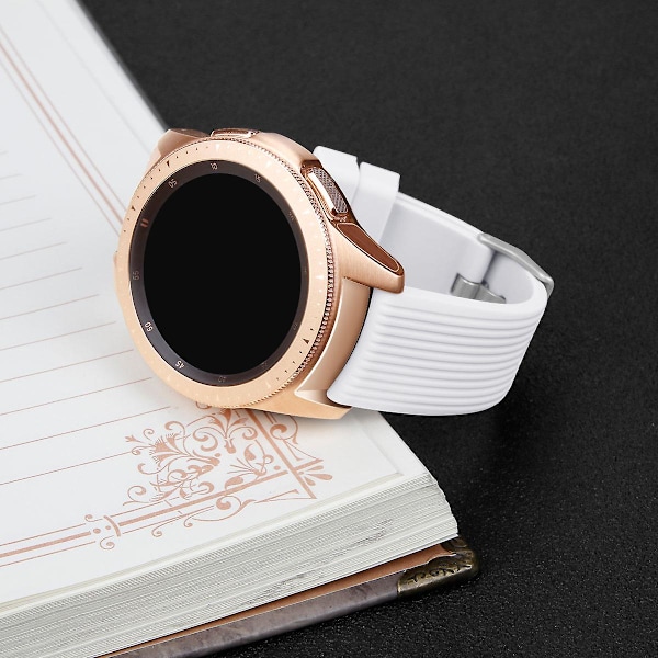 L Størrelse 20mm Rem til Samsung Galaxy Watch Active / Watch6 / Watch5 / Watch4 Silikone Rem White