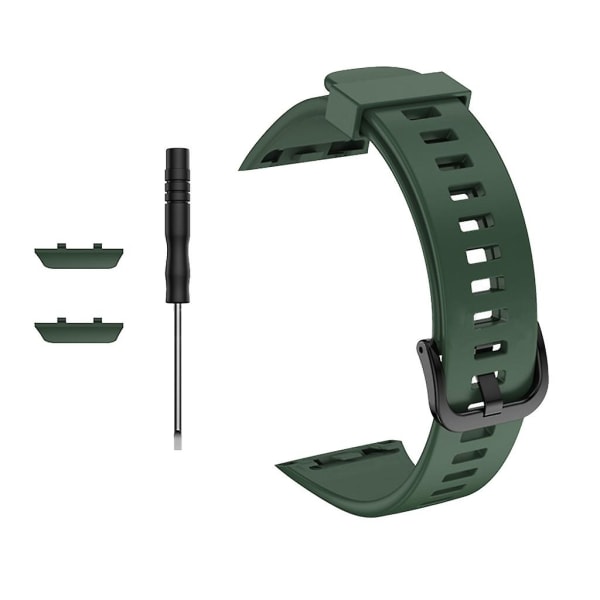 För HonorBand 6 tvättbara sportarmband Vattentätt TPU-armband Anti-stratch Army green