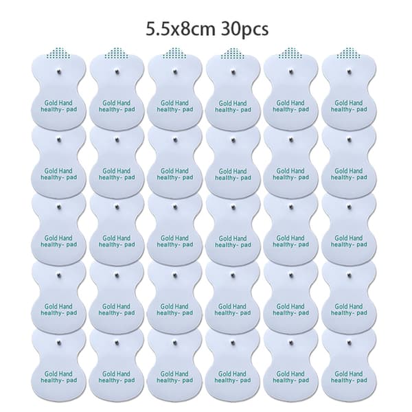 Klæbeelektroder, 5,5 cm x 8 cm trykknap til elektrisk muskelstimulator 30PCS