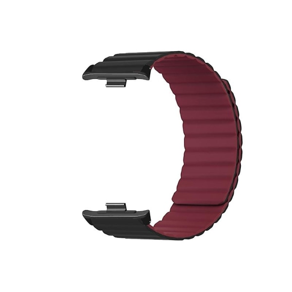 Silikonögla för MiBand 8 Pro Smartwatch Fashion armband magnetiskt armband Dark wine red