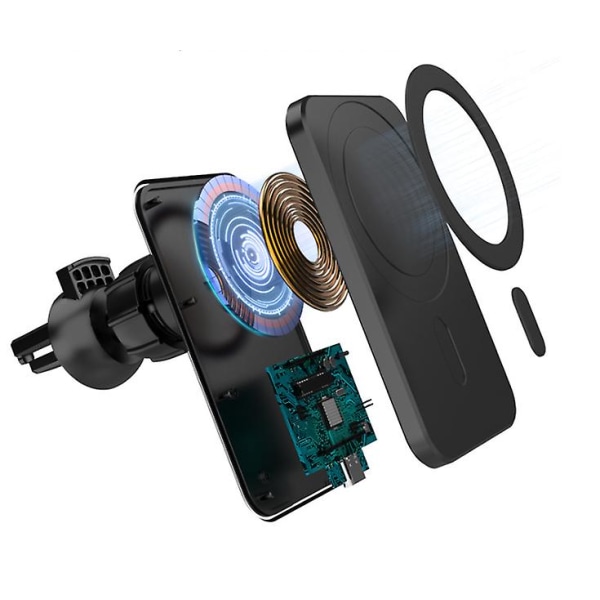 Bilmontering trådløs oplader MagSafe til iPhone 12/12 Pro/12 mini/12 Pro Max