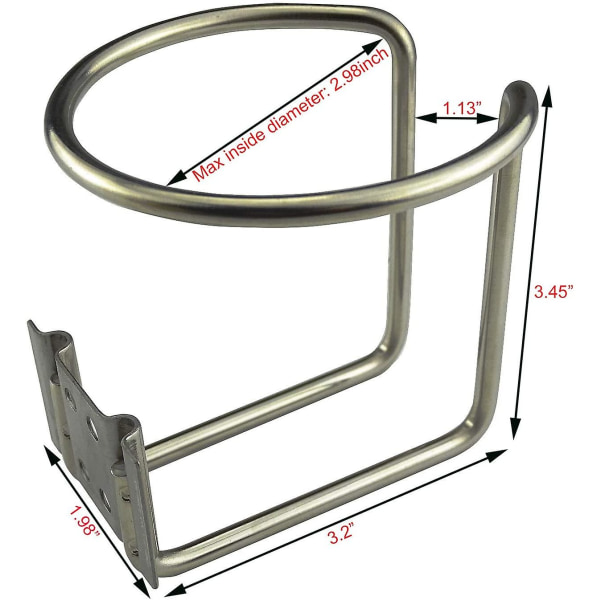 2st rostfritt stål båtring kopp dryck hållare för marin yacht lastbil Rv