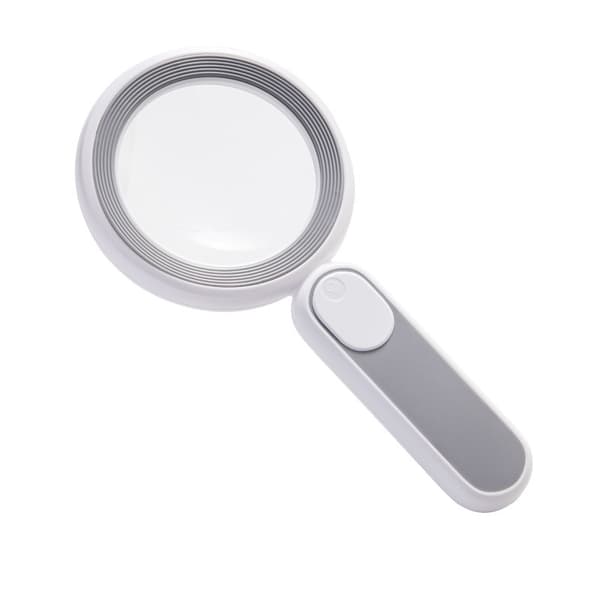 Forstørrelsesglass 20X med 21 LED-lys for lesing og undersøkelse (grå)