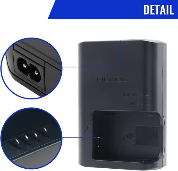 Batterilader for LP-E12 LC-E12E, kompatibel med Canon EOS M M2 M10 M50 kamera
