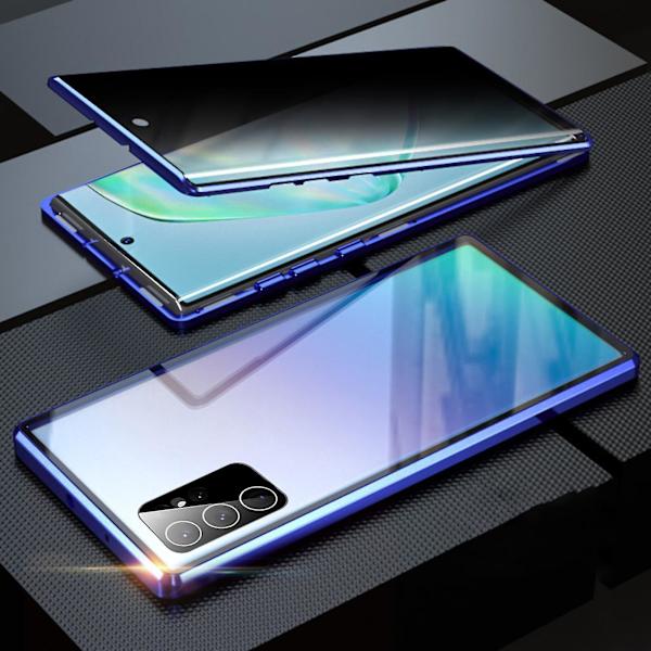Anti-peep case , yhteensopiva, kaksipuolinen karkaistu lasi cover S22 Ultra Blue