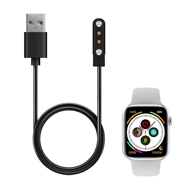 Bærbar magnetisk lader med USB-ladekabel for smartklokke IWO W26/w26+