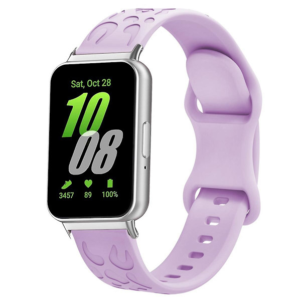 Samsung Galaxy Fit -silikoniranneke, leopardikuvioitu vaihtoranneke - pinkki Lavender