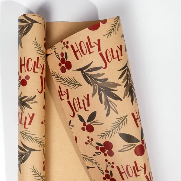 Presentpappersrulle - Julklappspapper Kraftpapper, 43 Cm X 3M (21)
