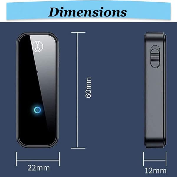 Bil Højttalertelefon, 2-i-1 Aux Bluetooth Receiver Adapter med 3,5 mm Mikrofon Jack