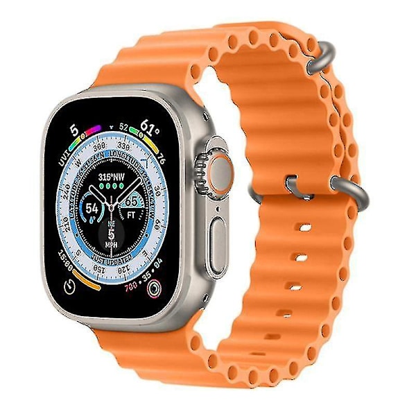 Rannekkeet Apple Watch Series 8/7 41mm/Series 6/5/4/SE/SE (2022) 40mm/Series 3/2/1 38mm Ocean Orange, Orange H Apple Watch SE (2023)