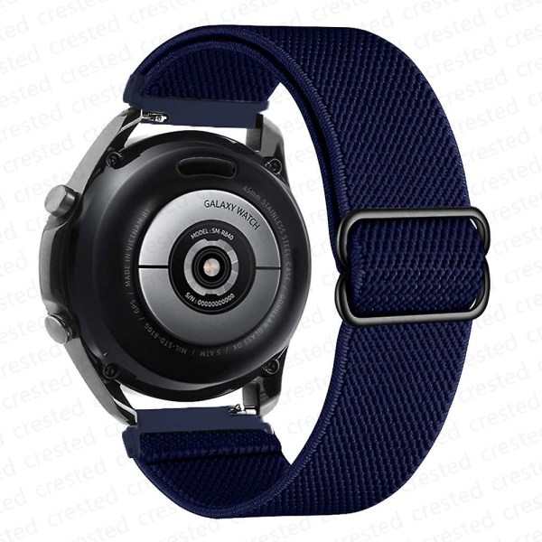 20 mm 22 mm band för Samsung Galaxy Watch 4/classic/3/5/ pro/active 2 Gear S3 Elastisk nylon Huawei Watch Gt 2 2e 3 Pro Strap 22mm midnight blue