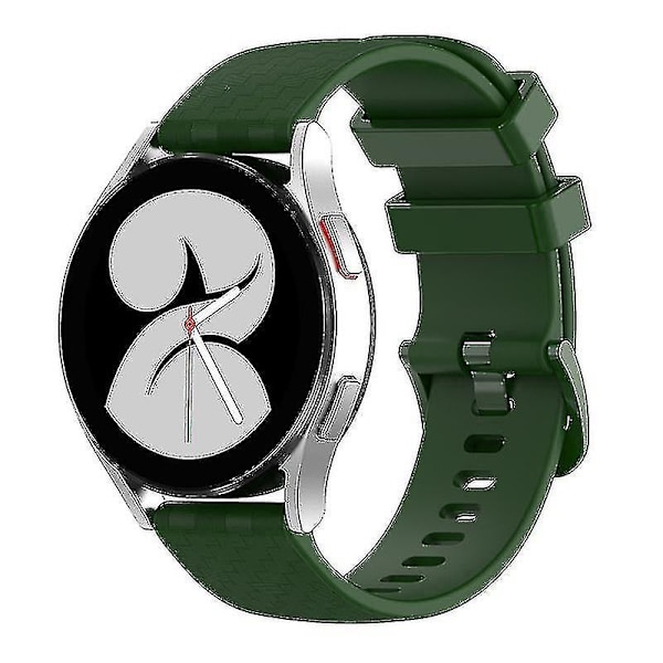 For Garmin Samsung Polar Huami Huawei 20mm Karbonfiber Silikonklokke Rem Stropp Erstatning Håndleddsrem Turquoise, Army Green F Other Smartwatch Model