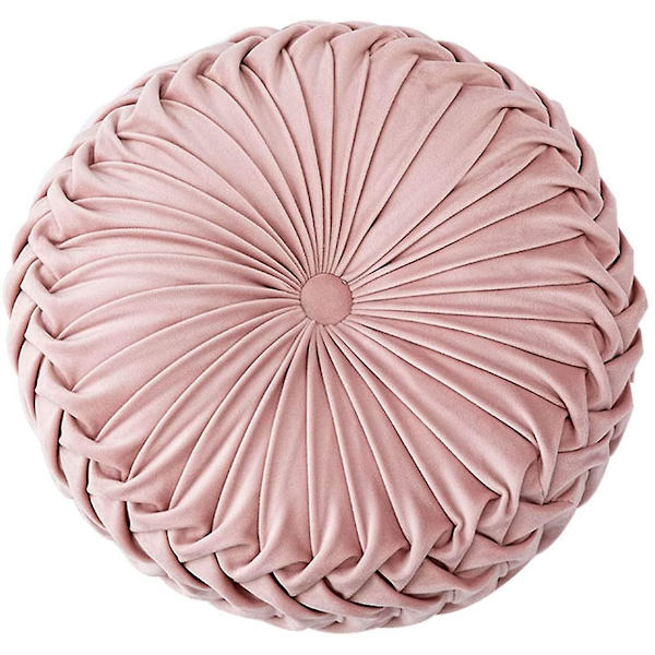 Putepute til sofa Dekorativ 3d gresskar rund fløyelspute til sovesofa Stol Gulv 15&quot; Pink