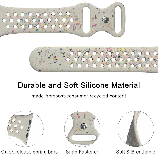 Urrem til Apple Watch Series 9 8 7 41mm/SE (2023) SE (2022) 6 5 4 SE 40mm/3 2 1 38mm Håndledsrem Multicolor F Apple Watch Series 9 4