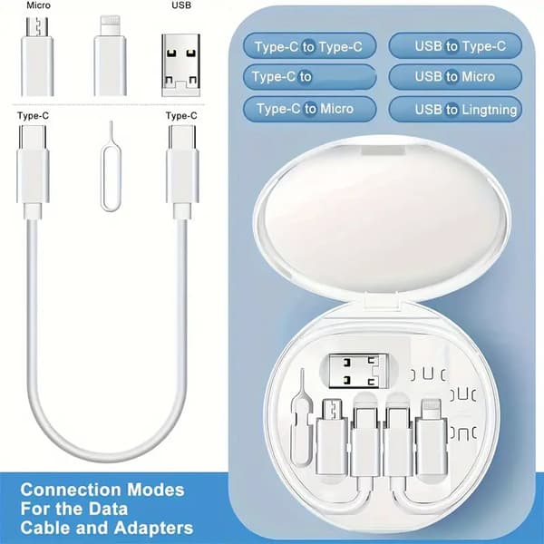 4-in-1 USB-C–Lightning-adapterisarja (vaaleanpunainen)