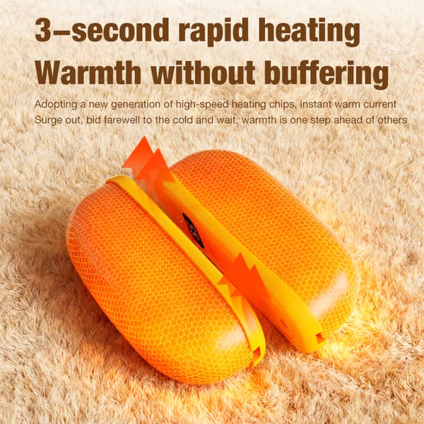 Håndvarmer Magnetisk Split, 3-Temperatur, USB Genopladelig (Orange)