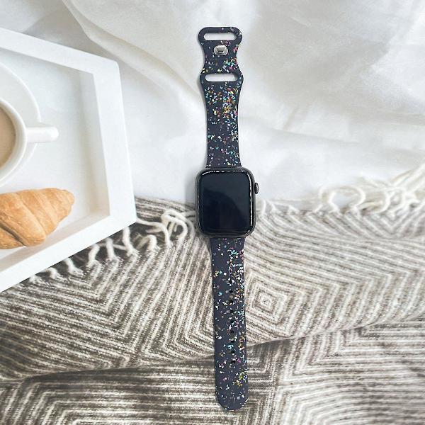 Klockarmband för Apple Watch Series 9 8 7 41mm/SE (2023) SE (2022) 6 5 4 SE 40mm/3 2 1 38mm, 8-spänne Dark blue D Apple Watch Series 9 4