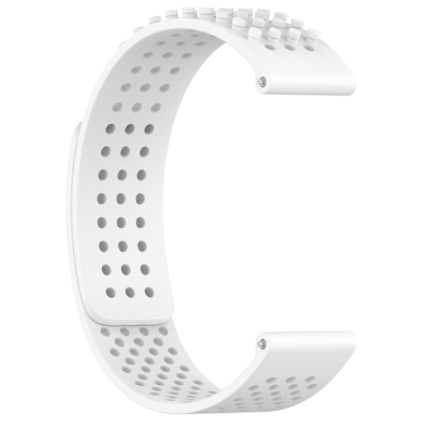 20 mm andningsbart silikonklockarmband för Huami Amazfit Gts 4 Mini/Samsung Gear Sport/Huawei Watch 2 White