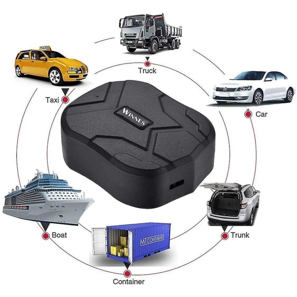 Winnes GPS-seuranta GPS-/GPRS-/Gsm-ajoneuvon varkaudenesto-seuranta tehokkaalla magneetilla Tk905 musta