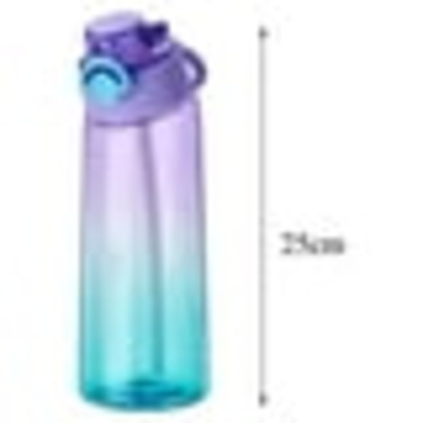 900 ml Luftvandflaske med 7 Smagspods BPA-fri til Udendørs Sport Frosted Blue