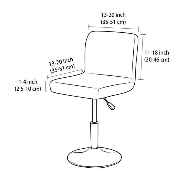 Elastiskt barstolsskydd med tvättbart överdrag för kaféer (krämvit) Cream white