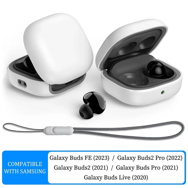 Fodral för Samsung Galaxy Buds 2 Pro, stötsäkert skyddande hårt skal (vit) White