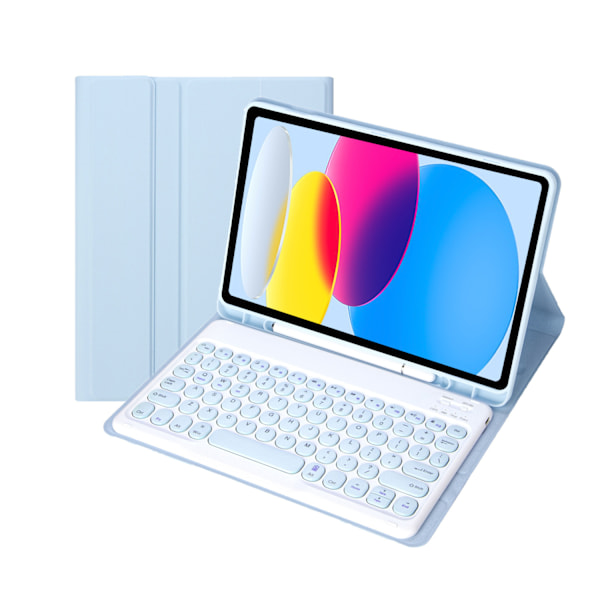 Tangentbordfodral för Samsung Galaxy Tab A8 10.5 X205/X200, avtagbart Bluetooth-tangentbord blått