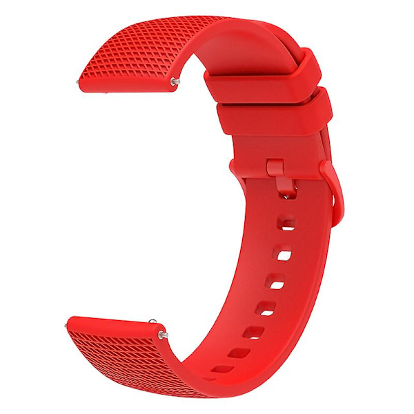 20mm ruudullinen urheiluranneke silikonihihna Garmin Vivomove 3 / Garminmove 3 -kellolle Red