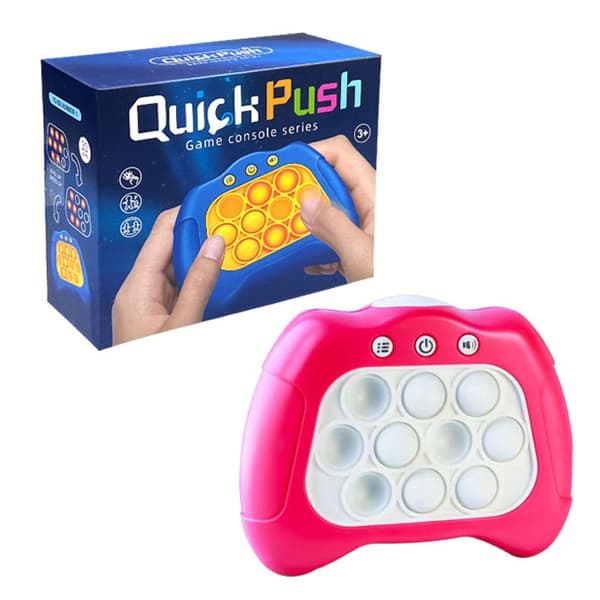 Quick Push Bubble -pelikonsoli, käsi-silmä-koordinaatiopeli (vaaleanpunainen)