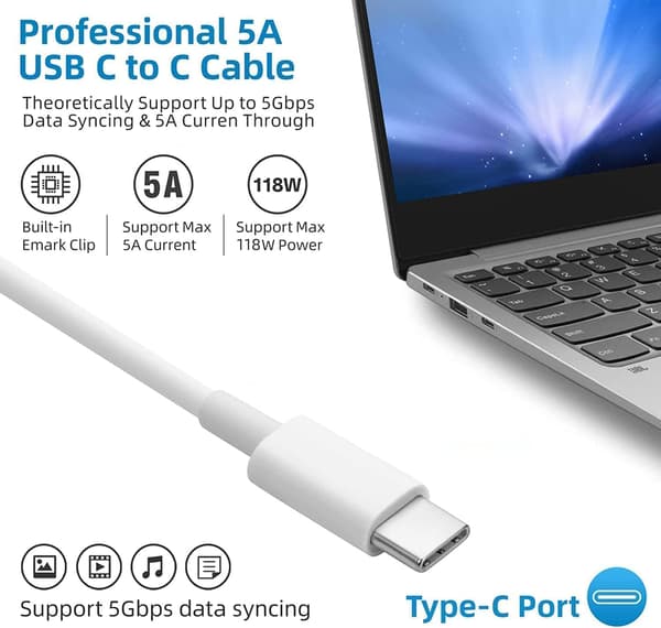 Oplader - 118W Usb-C til Macbook Pro Mac Book Air 13 14 15