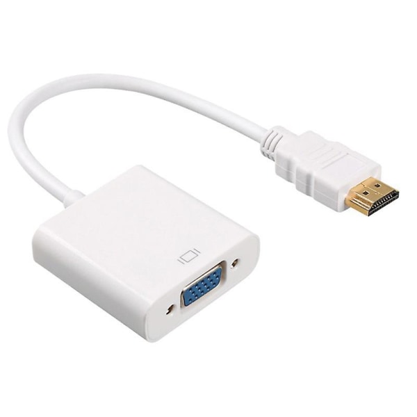 HDMI till Vga adapterkabel HDMI hane till Vga hona 1080p videoomvandlare Digital till Analog för PC Laptop Tablet Projektor