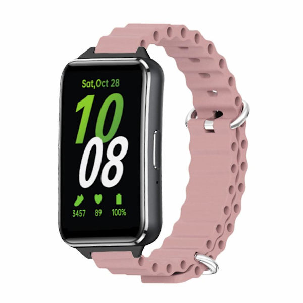 For Samsung Galaxy Fit3 Erstatningsrem Drop-resistent Silikonurrem Pink