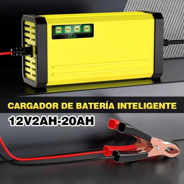 Batterilader 12V 2A Automatisk Smart Reparasjon Yellow