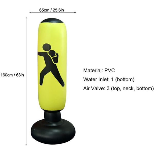 160 cm uppblåsbar boxningssäck A
