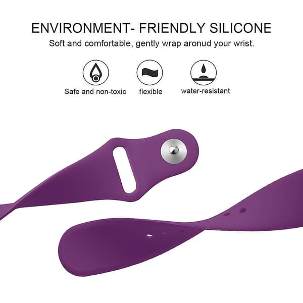 Silikone Rem til Fitbit Versa 2 Fitbit Versa Fitbit Versa Lite - Størrelse:L Purple
