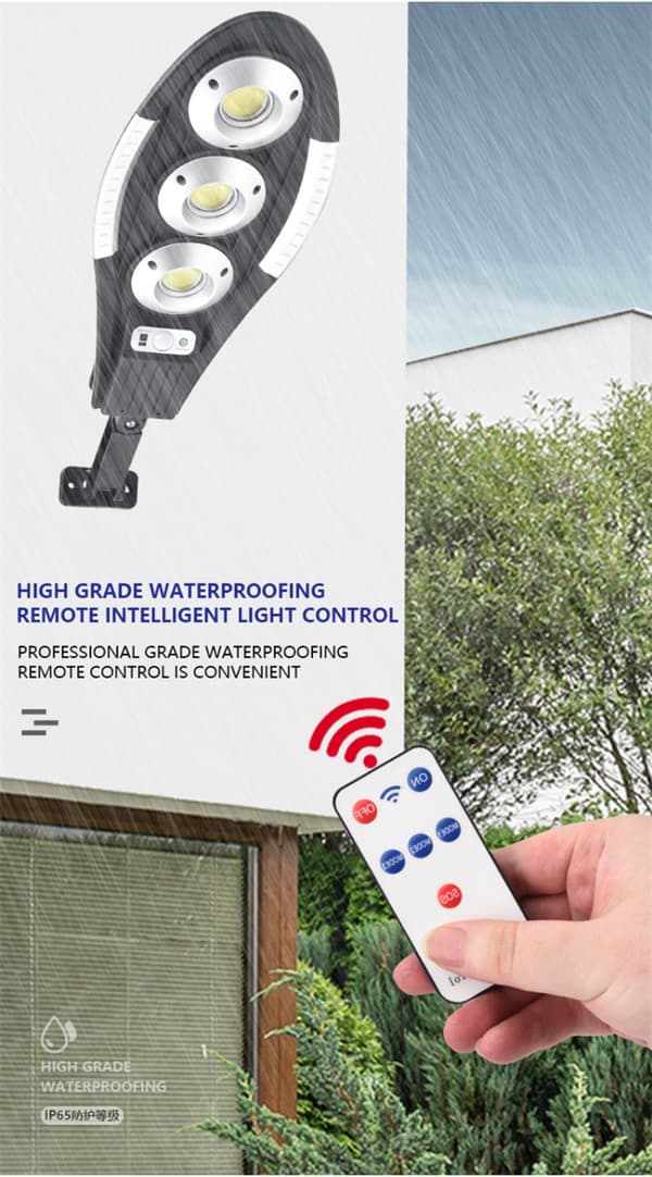 Utomhus solcellsdriven strålkastarlampa med rörelsesensor, 156 COB 156 COB