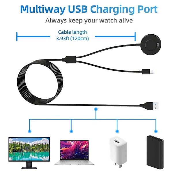 Laddningsställ för laddare USB-laddningskabel Strömadapter för Fenix 5 5s 6 7 945 245