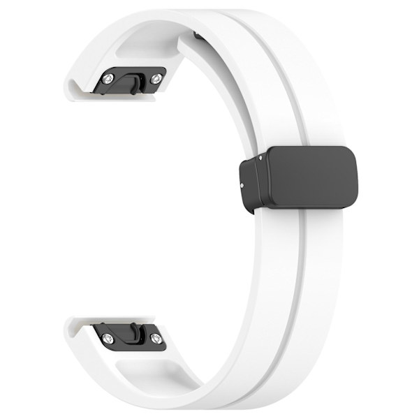 22mm Magnetisk Silikonerem til Huawei Watch Gt 4 46mm/samsung Galaxy Watch3 45mm/garmin Venu 3 Sort Spænde Urrem White