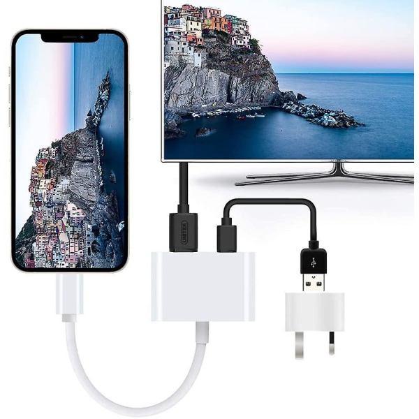 HDMI-adapter kompatibel med Iphone 1080p Lightning Digital Av