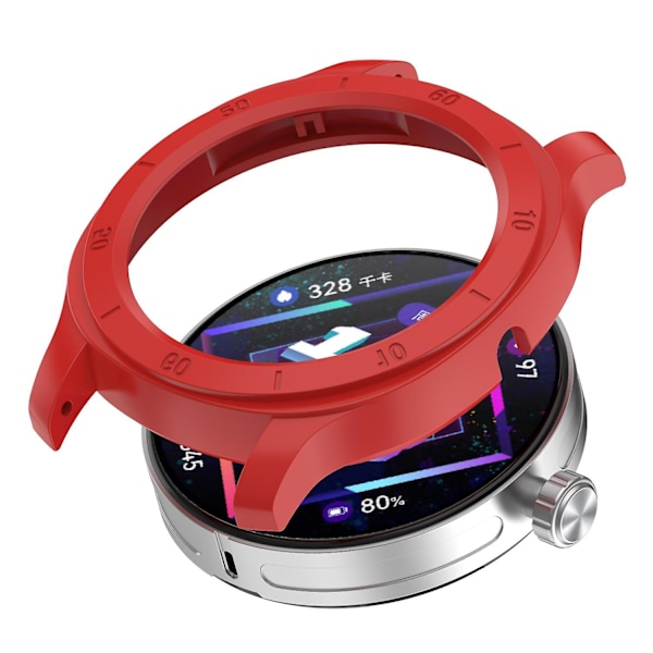Anti-drop hårt klockfodral för Huawei Watch GT Cyber, ihåligt klockskydd för 22 mm fästrem Red D Huawei Watch GT Cyber