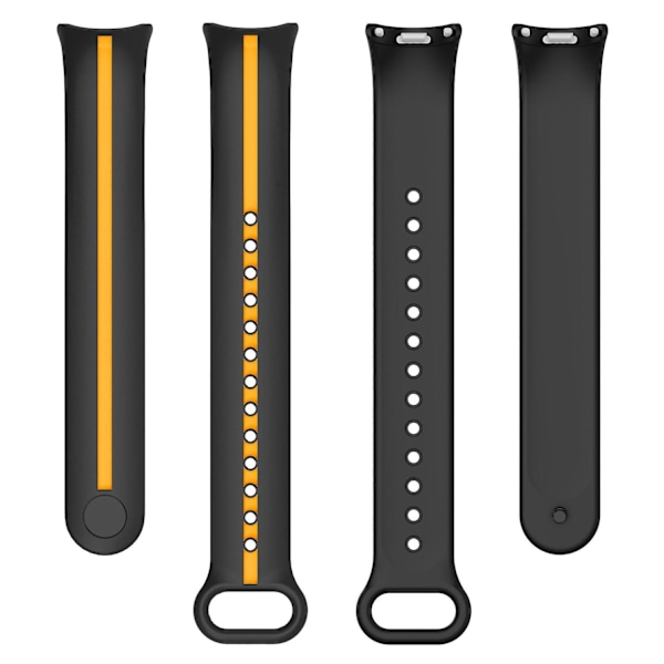 Myk silikonklokkebånd for Xiaomi Smart Band 8 tofarget justerbar håndleddsstropp med spenne/gul D Xiaomi Smart Band 8