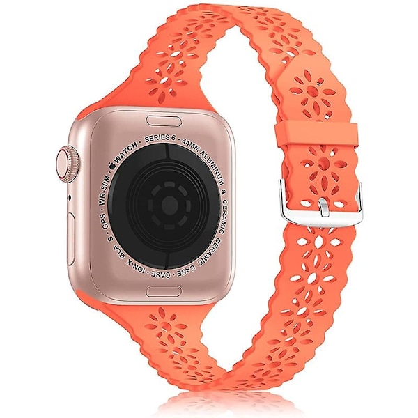 Älykäs rannekoru Apple Watch -sarjaan 9/8/7 41mm/6/5/4/SE (2023)/SE(2022)/SE 40mm/3/2/1 Orange K Apple Watch Series 9 4