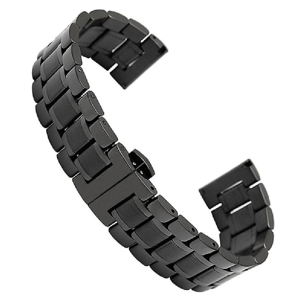 12mm/14mm/15mm/16mm/17mm/18mm/19mm/20mm/21mm/22mm/23mm/24mm/26mm ruostumattomasta teräksestä watch , jossa tasainen kansi 17mm Black