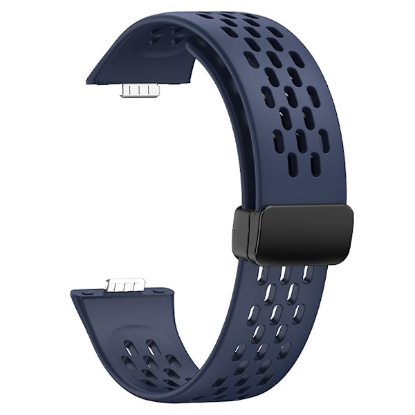 Huawei Watch Fit 3 -silikoniranneke, ontto hihna magneettisella taittolukolla Blue